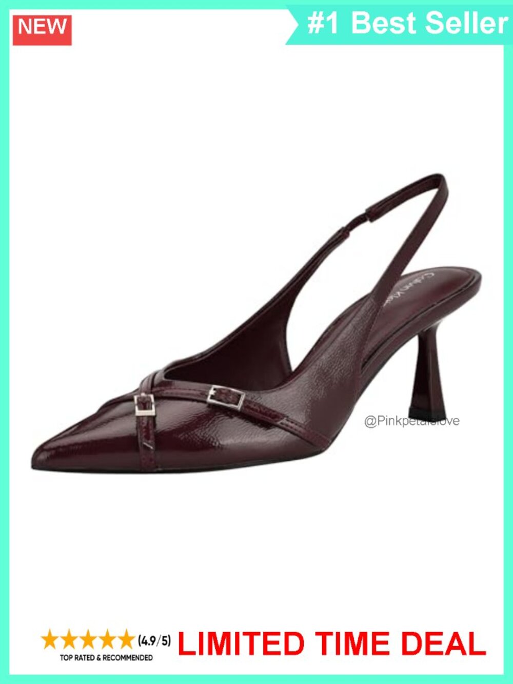 Pointed Toe Slingback Stiletto Heel Sandals Polyurethane